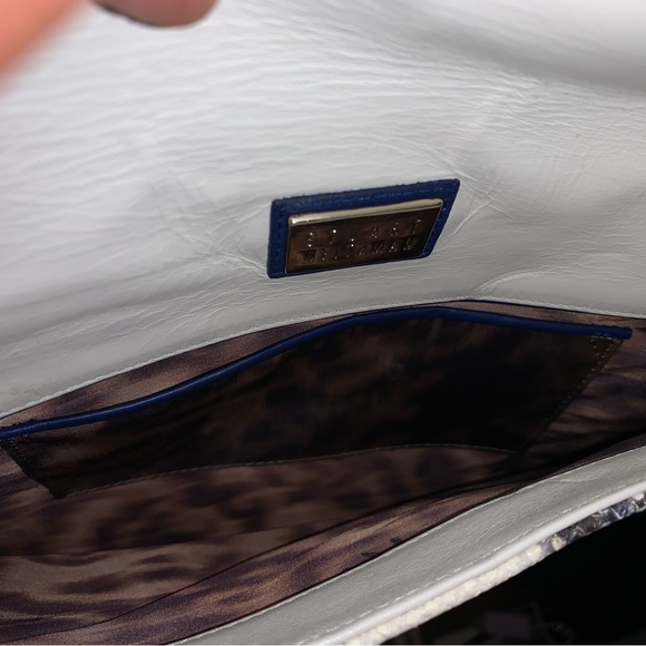 Stuart Weitzman Snakeskin Clutch Shoulder Purse - Picture 2 of 4